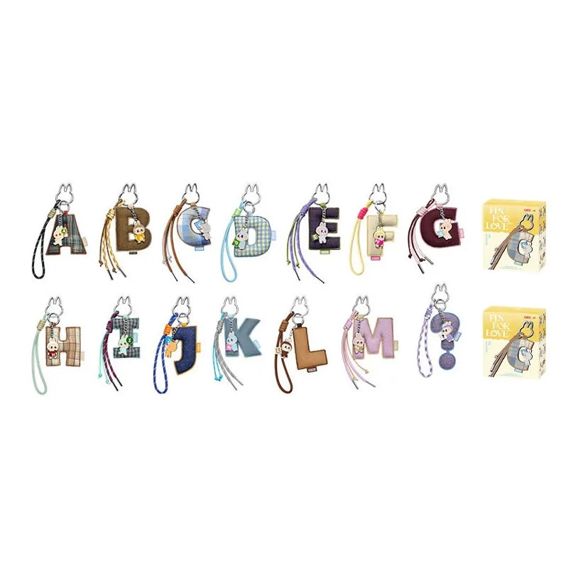 POP MART The Monsters LABUBU Pin For Love Collection Letter Pendant Blind Box