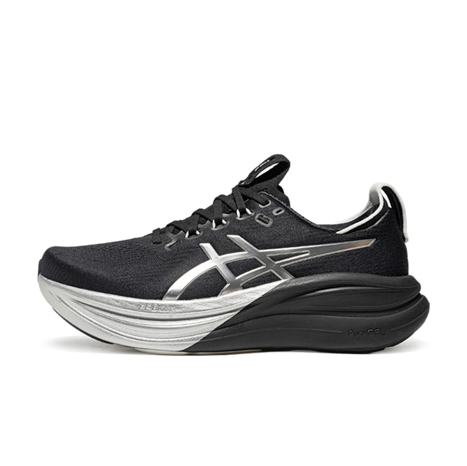 ASICS GEL-NIMBUS 28 Silver Black running shoe at KICKSOWN