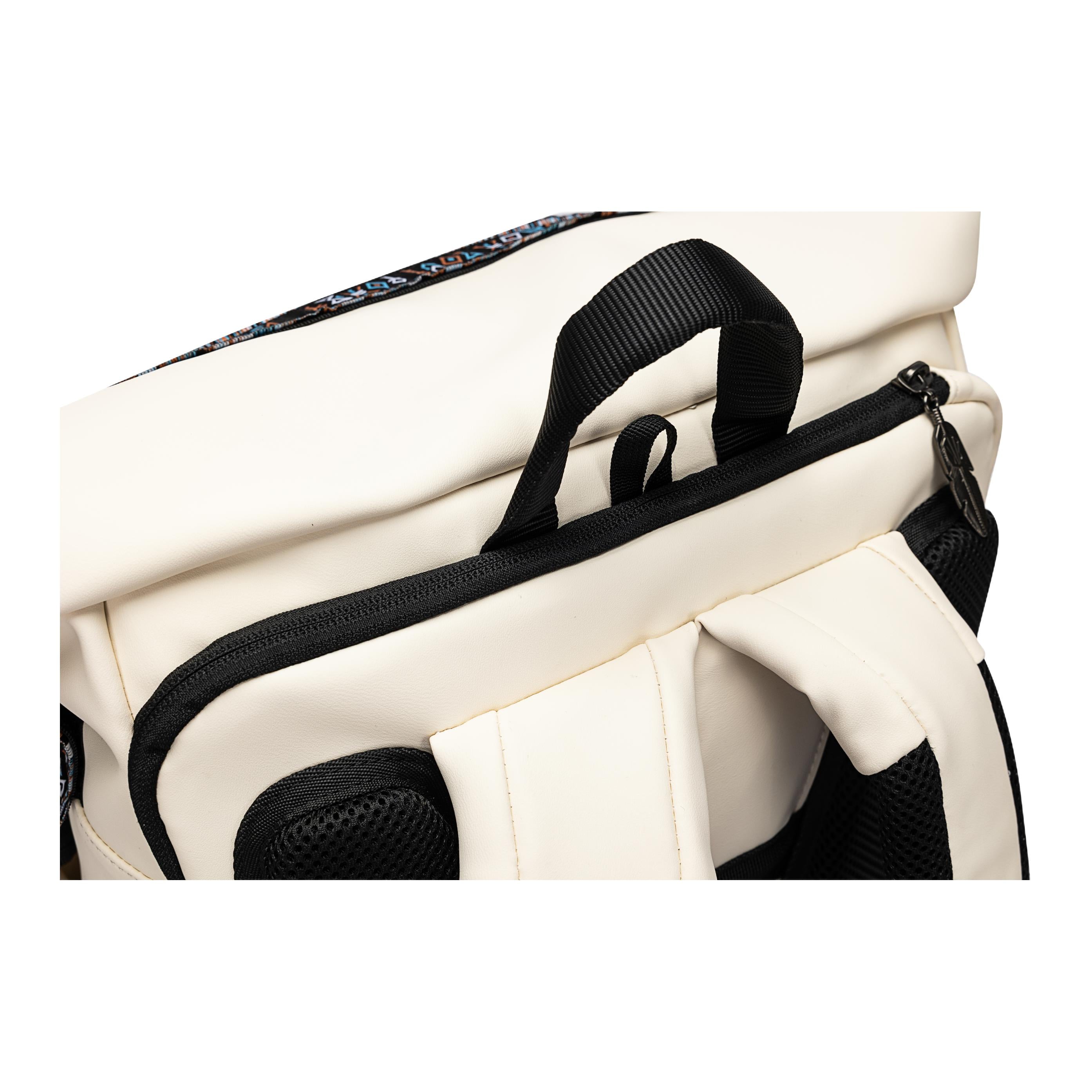 Anta Matte Finish Backpack Unisex Ivory White