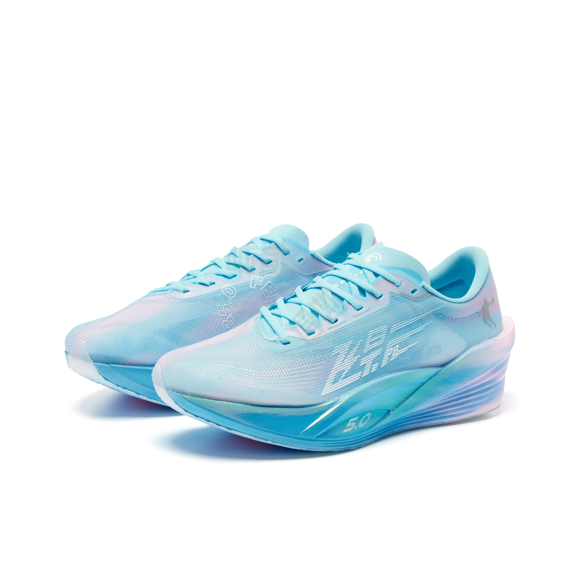 QIAODAN Feiying PB5.0 Running Shoes 'Cirrus Blue Cherry Blossom Pink'
