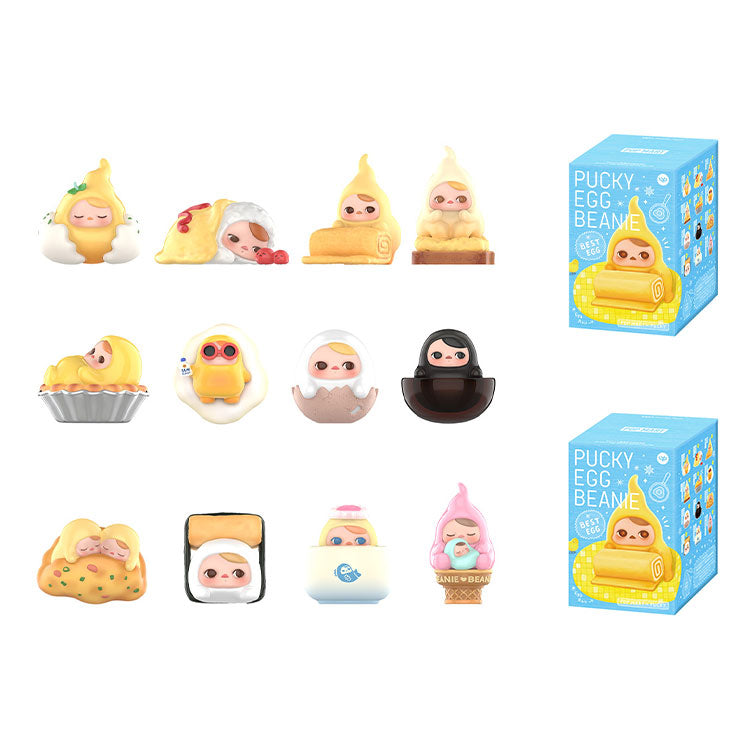 POP MART PUCKY Egg Bean Collection Mystery Boxes Single Mystery Box/Full Box 12 Pcs