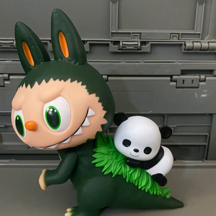 POPMART × HOW2WORK 成都限定 【GOJIMOMO PANDA】 POP MART Panda Gojimomo Labubu Zimomo Panda Trendy Figures 20cm
