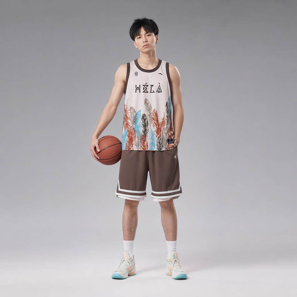 Anta Tank Top Unisex 'Mud Gray' All Over Print