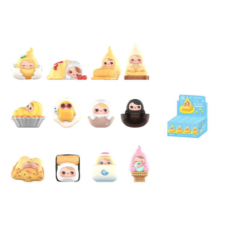 POP MART PUCKY Egg Bean Collection Mystery Boxes Single Mystery Box/Full Box 12 Pcs