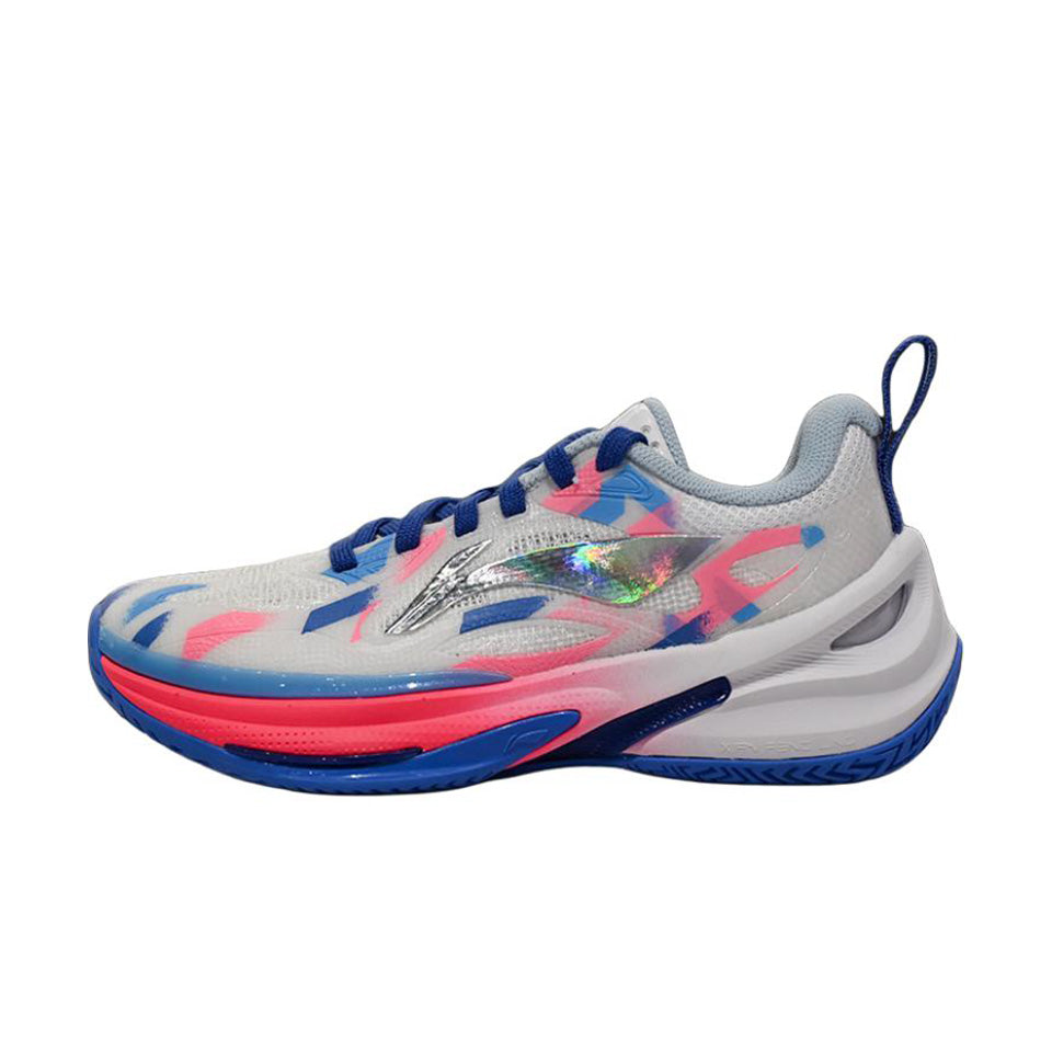 LiNing Young 'White Blue' Kids Basketball Shoes | Free Shipping - Kicksown
