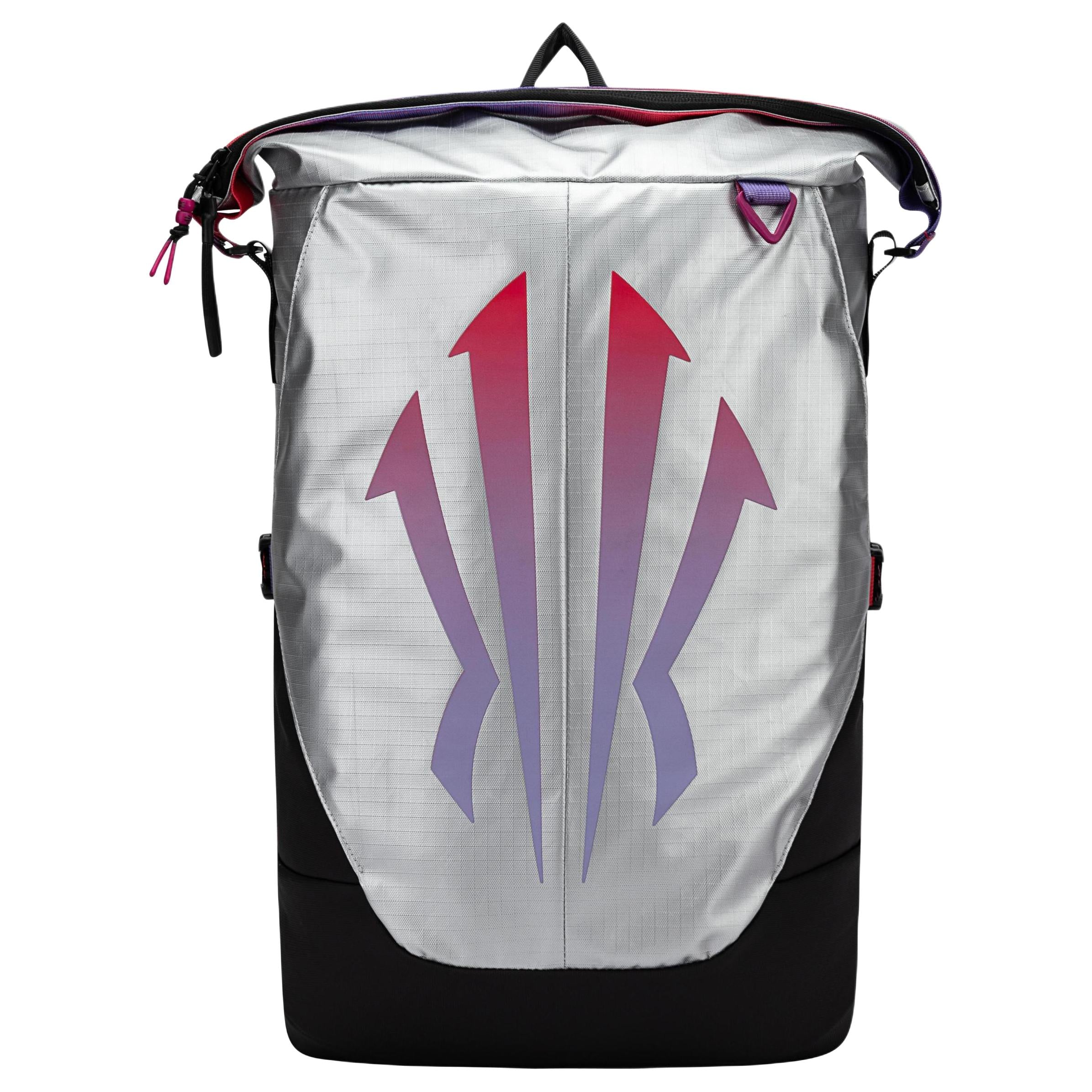 Anta Kai Series PU Rainbow Backpack Black Silver