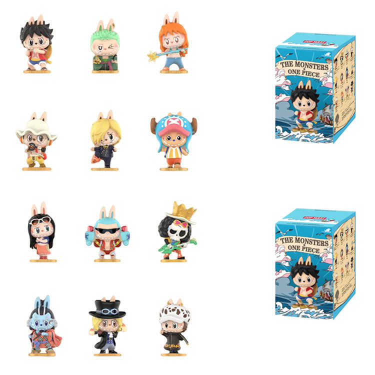 monsters one piece POP MART LABUBU THE MONSTERS x One Piece Series Blind Box Toys Mystery Box Mistery Action Figure Surprise Model Birthday Gift TONY TONY CHOPPER