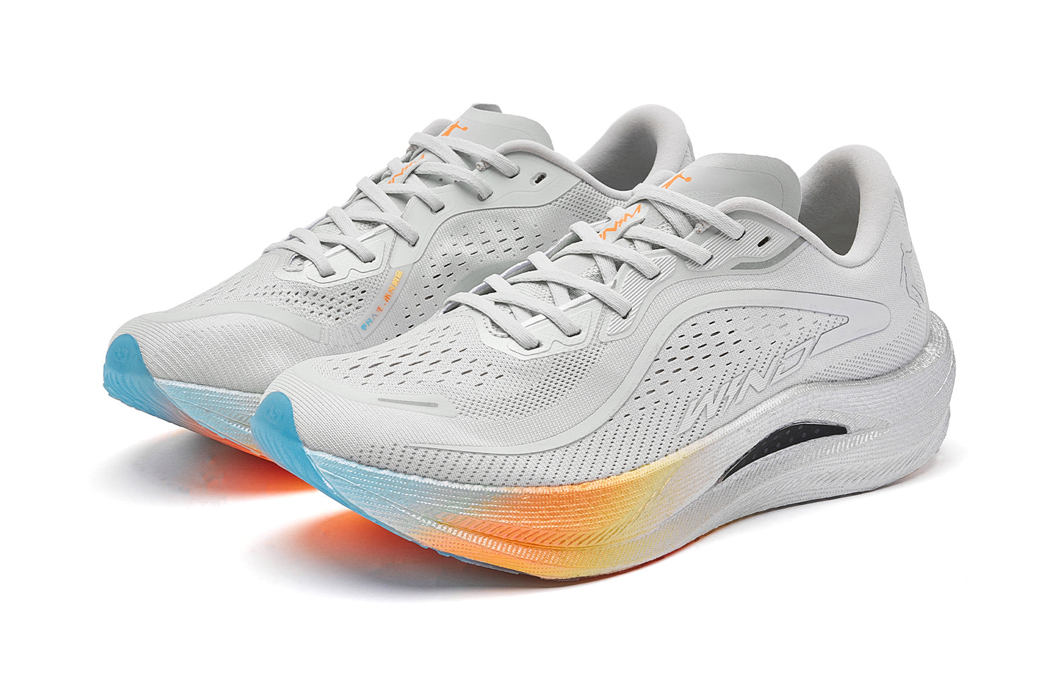 QIAODAN Wind-Running 2.0 Running Shoes 'Gray Silver Smoke Blue'「Women」
