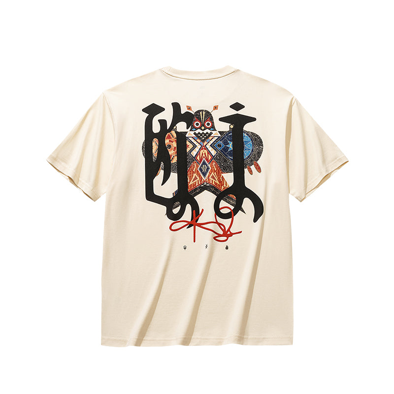 ANTA KAI T-Shirts 'Beige Yellow' Crew Neck Moderate Straight Fit