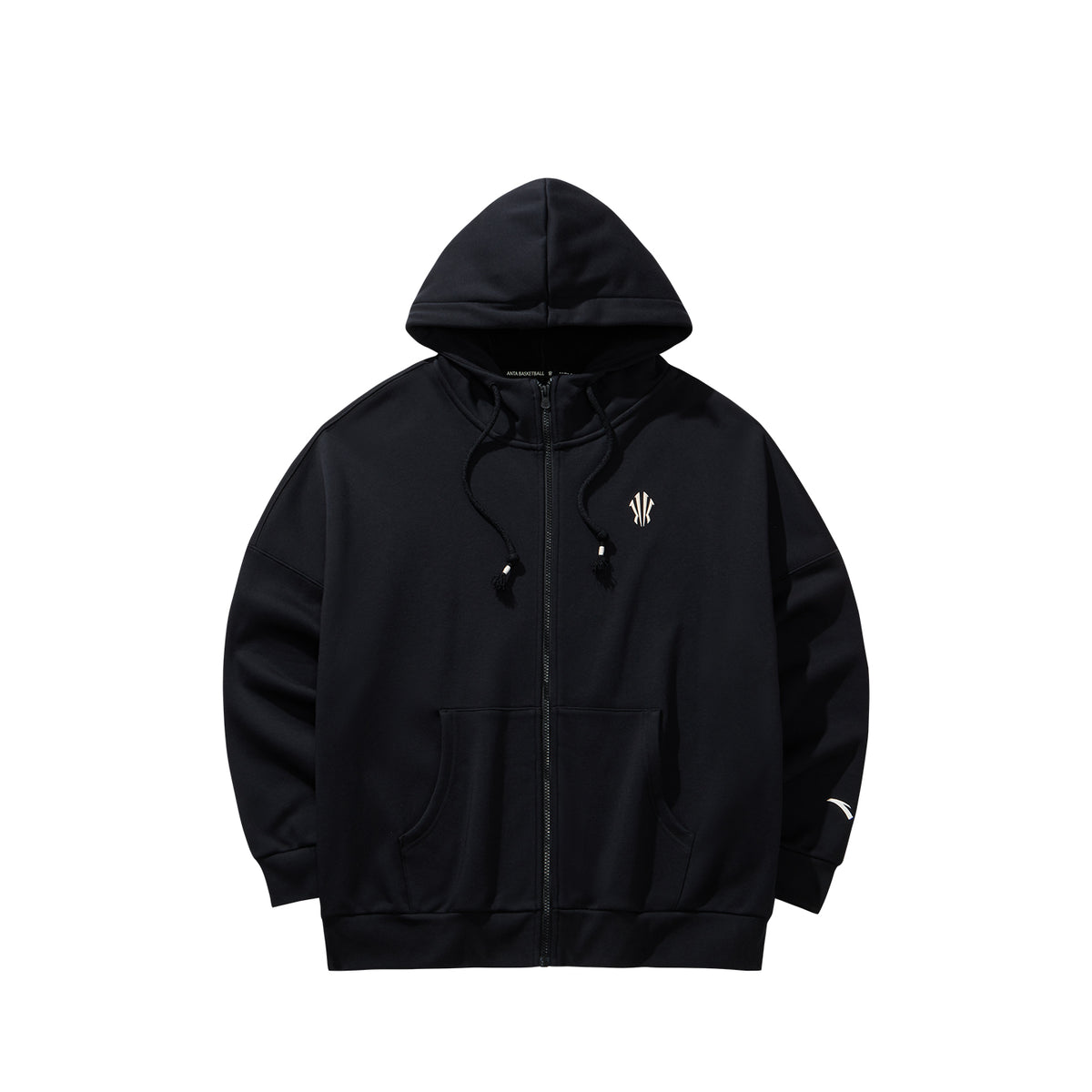 Anta KAI Hoodie Knitted Fabric Sports Top 'Basic Black'
