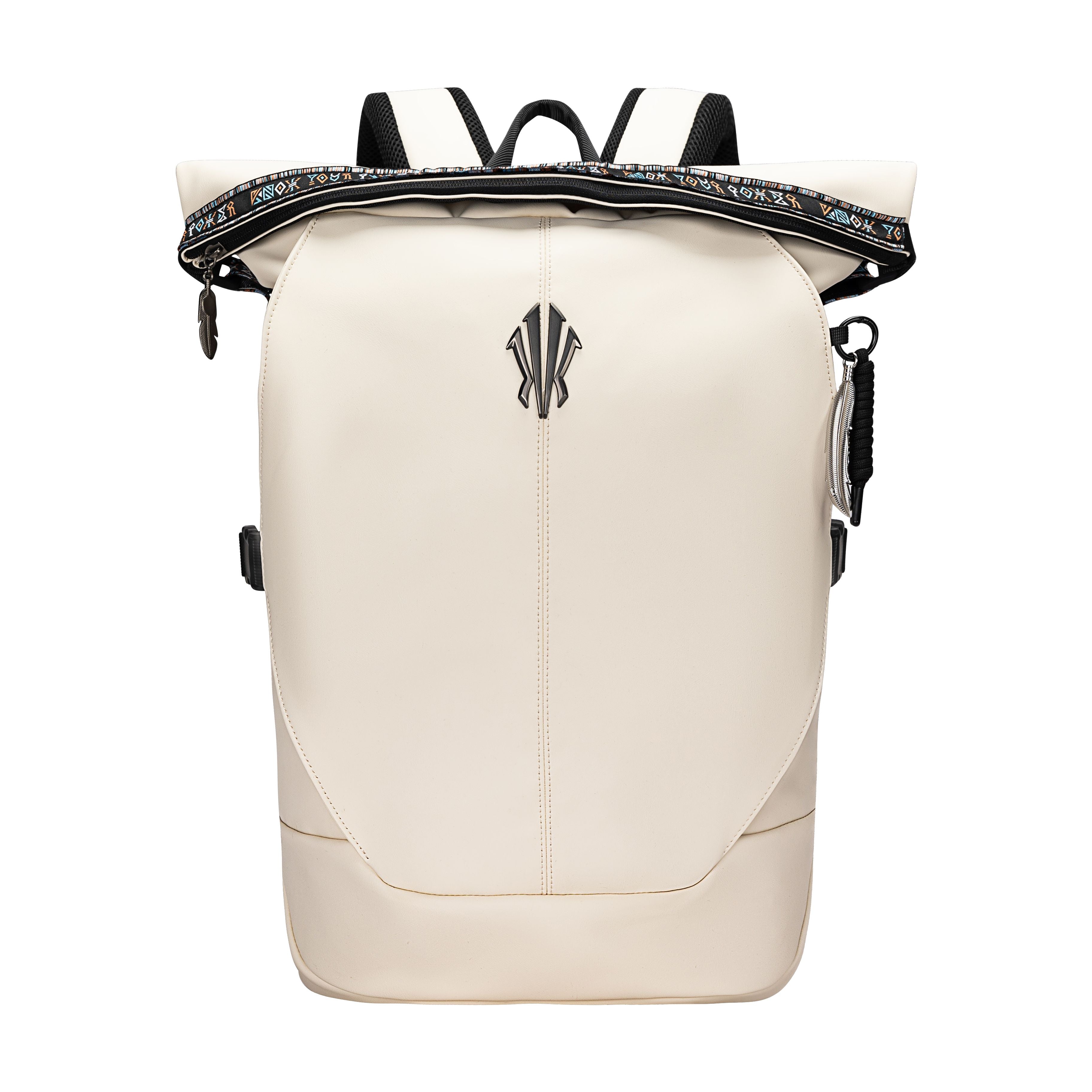 Anta Matte Finish Backpack Unisex Ivory White