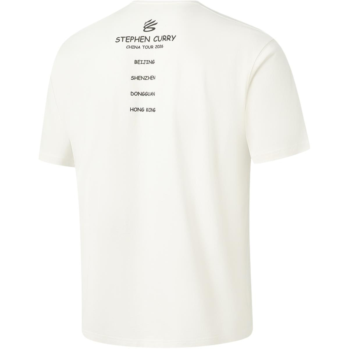 Li Ning Curry China Collection T Shirts Men's Ivory Dongguan Crew Neck Moderate