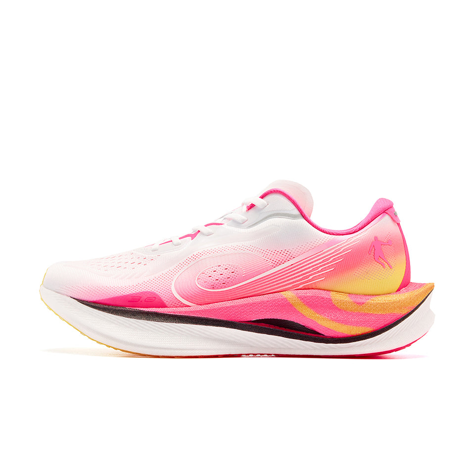 QIAODAN Wind-Running 3.0 Running Shoes 'White Neon Pink'「Women」