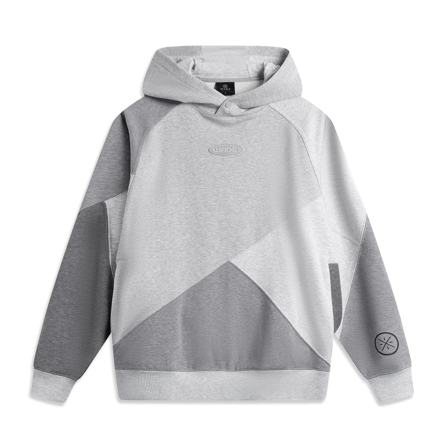 LINING Sweatshirts Men's Heather Gray Patchwork - Kicksown store