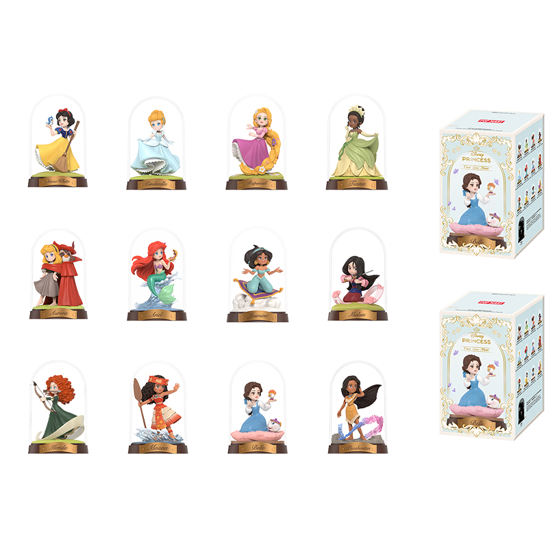 POP MART Disney, Snow White, Belle, Jasmine, Merida Innovation World Collection Mystery Boxes