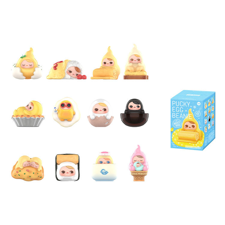 POP MART PUCKY Egg Bean Collection Mystery Boxes Single Mystery Box/Full Box 12 Pcs