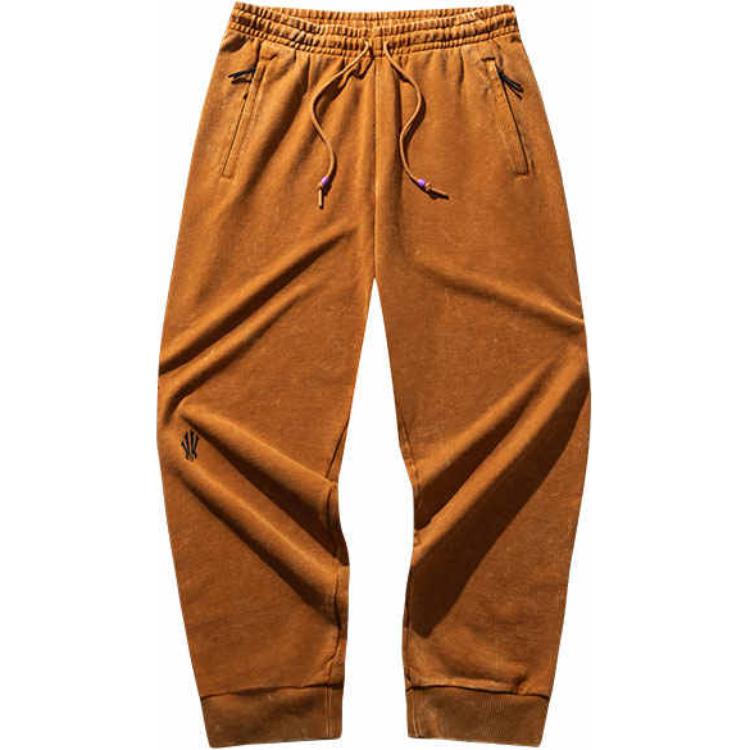 Anta Kai Knitted Sports Pants 'Luxurious Brown'