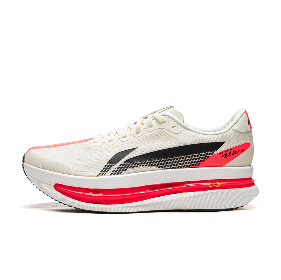 Li-Ning Red Hare 9 Ultra Red White lateral side profile from KICKSOWN.com