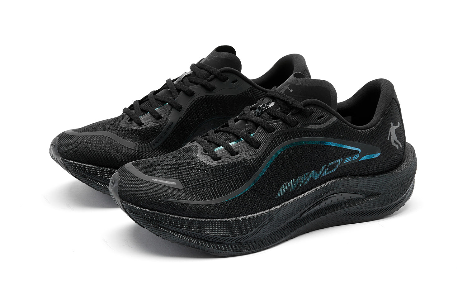 QIAODAN Wind-Running 2.0 Running Shoes 'Black Gray'