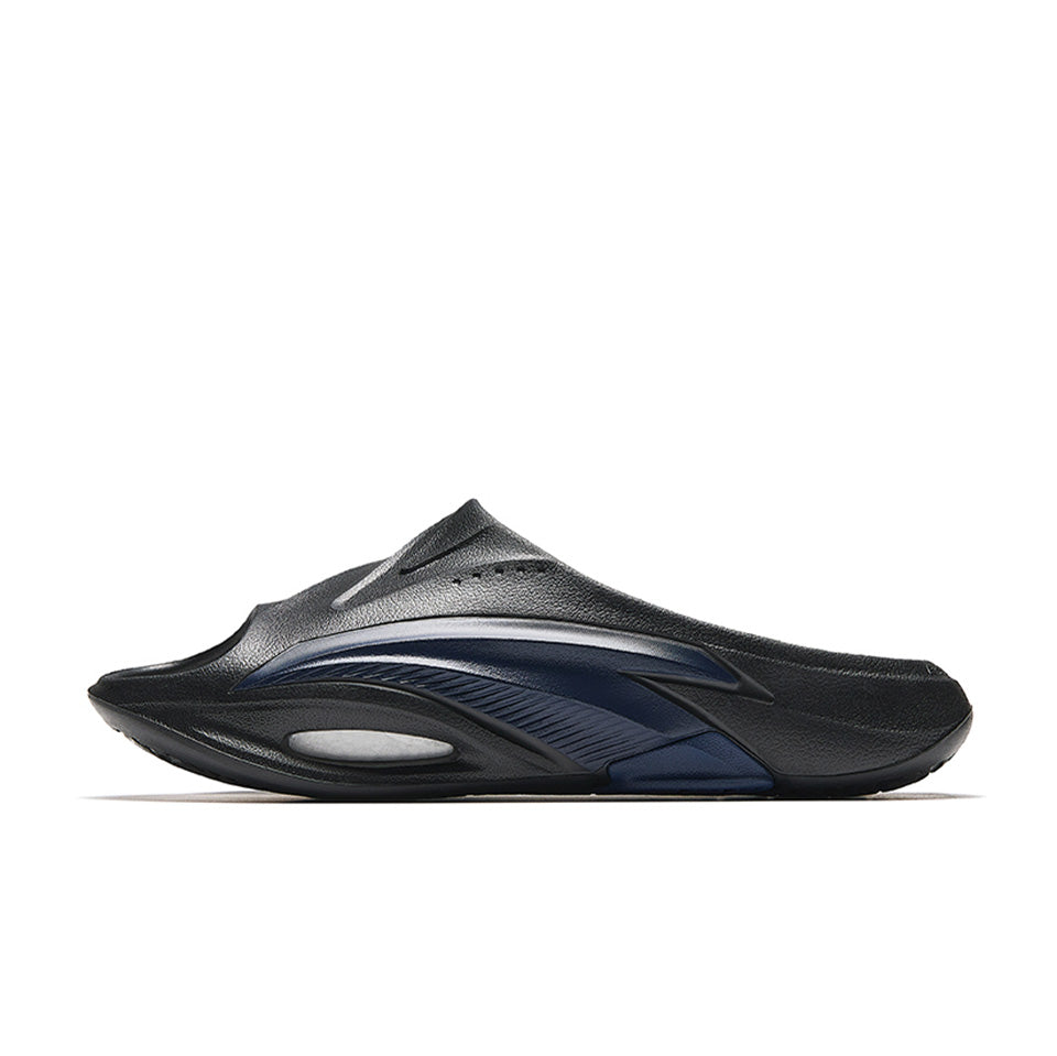 ANTA Slippers Nitrogen Bubble 'Black Blue' - Kicksown store