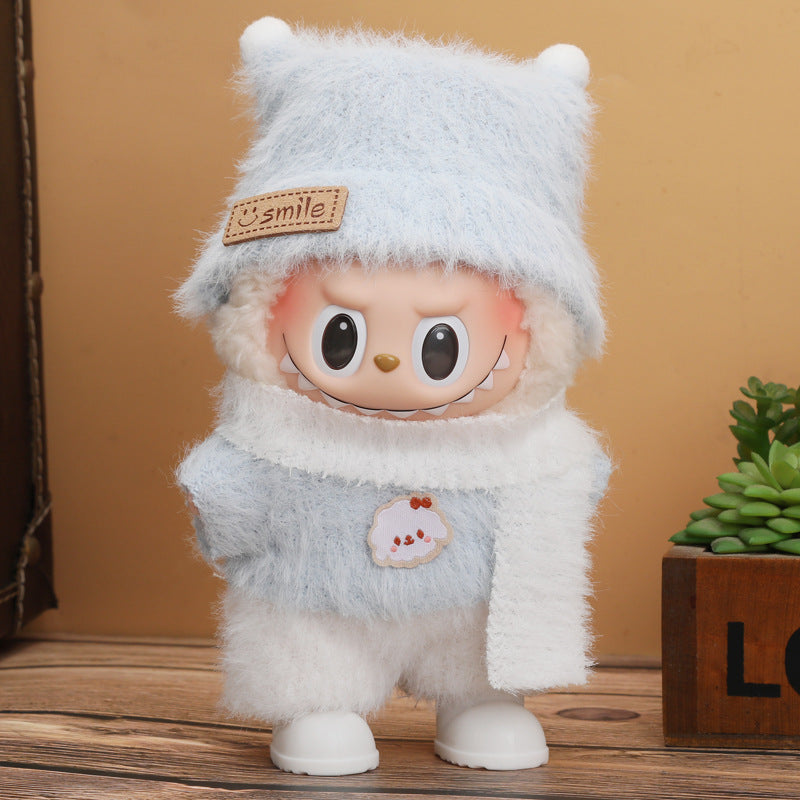 17Cm POP MART labubu winter clothes