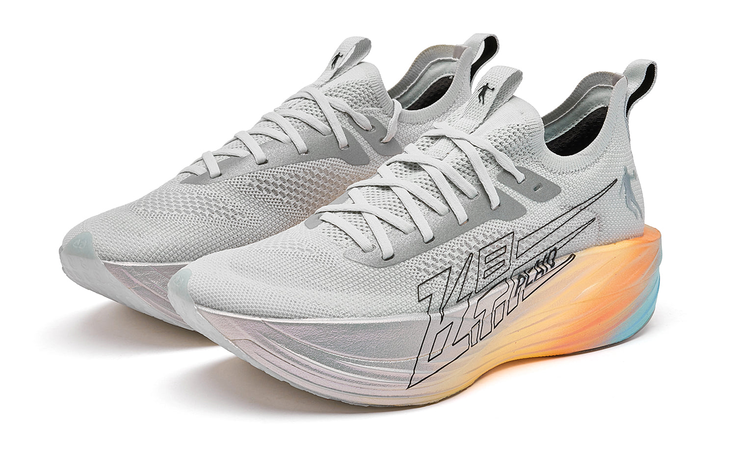 QIAODAN Feiying PLAID 1.5 Running Shoes 'Gray Silver Jelly Orange'「Women」