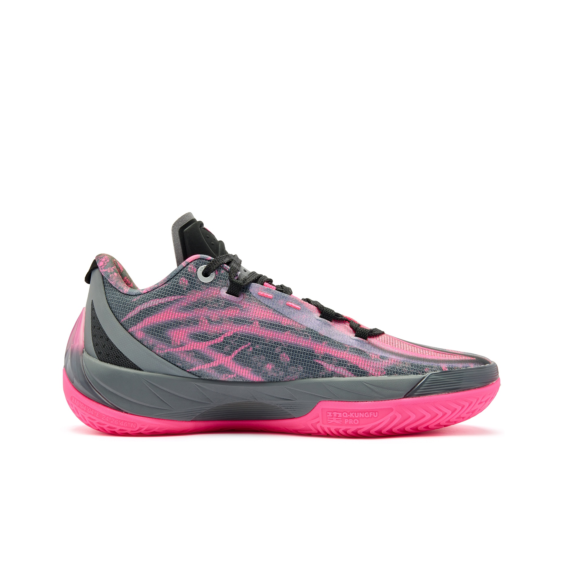 QIAODAN Venom Fangs 3.5 'Coal Gray Neon Pink'