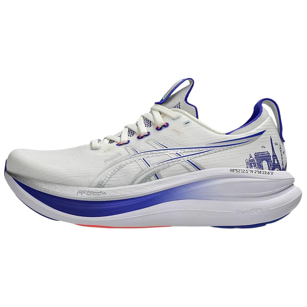 ASICS GEL NIMBUS 28 Running Shoes Unisex White Blue