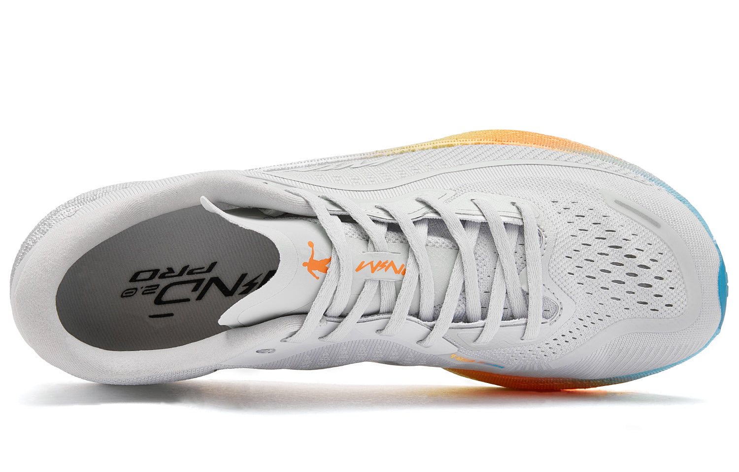 QIAODAN Wind-Running 2.0 Running Shoes 'Gray Silver Smoke Blue'「Women」