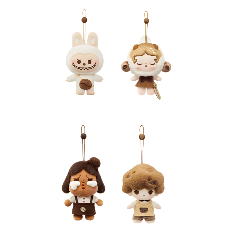 POP MART Bubbles Cute Bean Coffee Factory Collection Plush Pendant