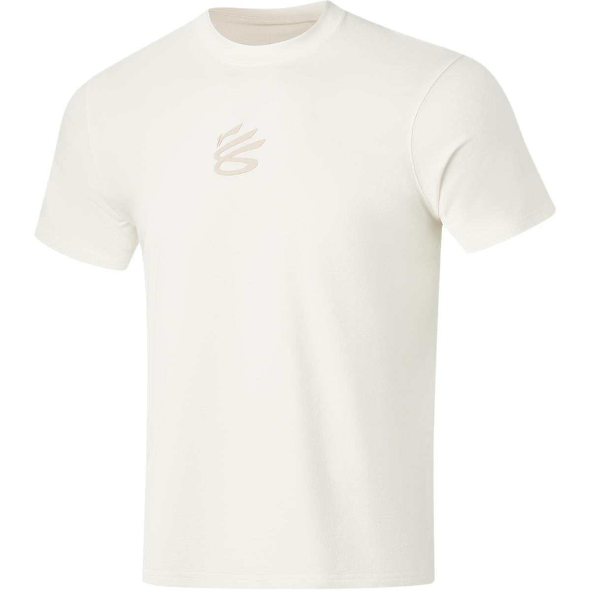 Li Ning Curry China Collection T Shirts Men's Ivory Crew Neck Moderate