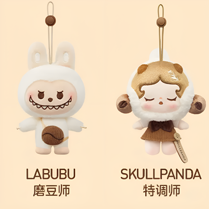 POP MART Bubbles Cute Bean Coffee Factory Collection Plush Pendant